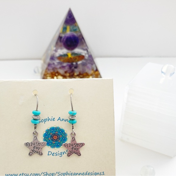 "Just for You" Turquoise Howlite Set - Picture 3 of 7